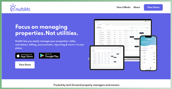 Nutiliti technology for property management